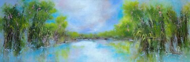 Painting titled ""Still Waters"" by Vera Hoi, Original Artwork, Acrylic Mounted on Wood Stretcher frame