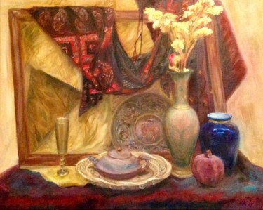 Peinture intitulée "Teekanne" par Vera Klimova, Œuvre d'art originale, Huile