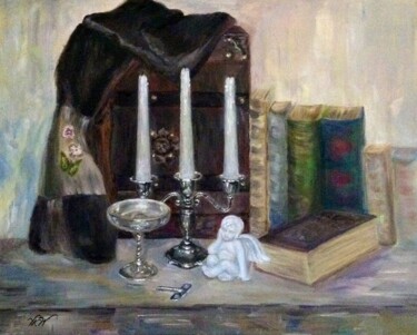 Malerei mit dem Titel "Angel" von Vera Klimova, Original-Kunstwerk, Öl