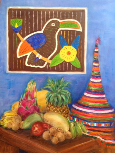 Malerei mit dem Titel "Thai Sommer" von Vera Klimova, Original-Kunstwerk, Öl