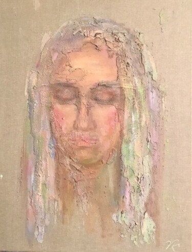 Картина под названием "Meditation" - Vera Klimova, Подлинное произведение искусства, Масло