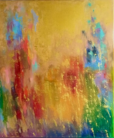 Malerei mit dem Titel "Goldregen" von Vera Klimova, Original-Kunstwerk, Öl