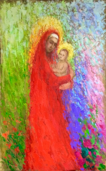 Pittura intitolato "AVE MARIA, piena di…" da Vera Klimova, Opera d'arte originale, Olio