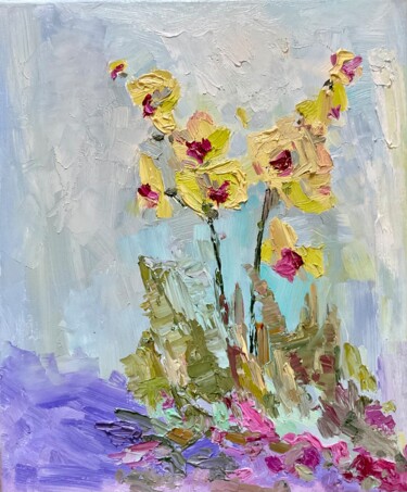 Painting titled "FLOWERING" by Vera Klimova, Original Artwork, Oil