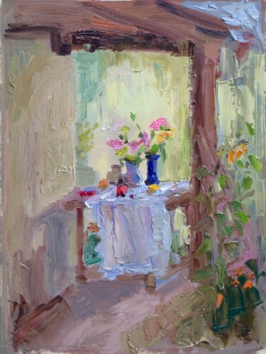Painting titled "SUMMER" by Vera Klimova, Original Artwork, Oil