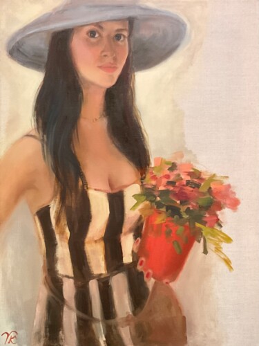 Painting titled "CHERCHEZ LA FEMME" by Vera Klimova, Original Artwork, Oil