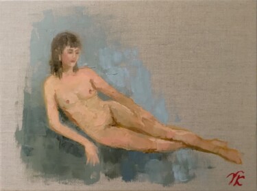 Painting titled "CAMILLA" by Vera Klimova, Original Artwork, Oil