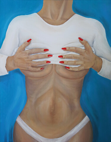 Painting titled "Temptation" by Vera Markelova, Original Artwork, Acrylic