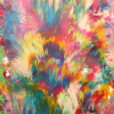 Peinture intitulée "Fleurs 3" par Vera Podkoritova, Œuvre d'art originale, Acrylique