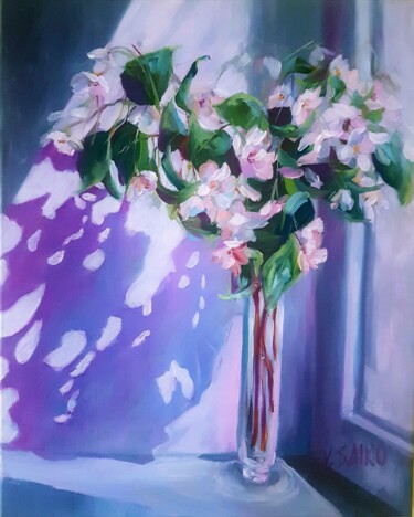 Painting titled "Spring Spirit" by Vera Saiko, Original Artwork, Oil