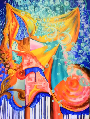 Картина под названием "Illusions" - Vera Saiko, Подлинное произведение искусства, Масло