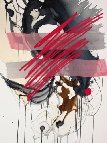 Digitale Kunst mit dem Titel "Shadowplay:Transfor…" von Vera Saiko, Original-Kunstwerk, Tinte
