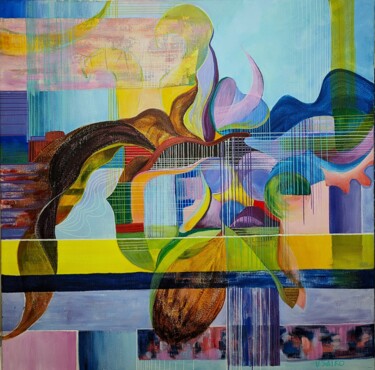 Картина под названием "The Creation Code:…" - Vera Saiko, Подлинное произведение искусства, Акрил