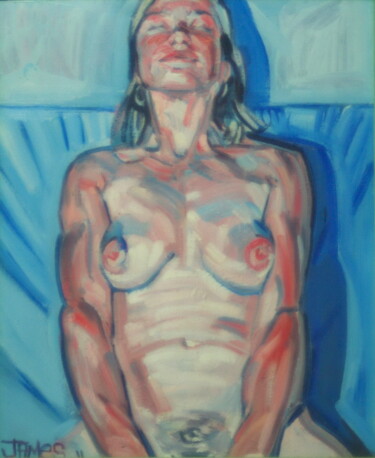 Malerei mit dem Titel "Lifepainting, nude" von James Wardroper, Original-Kunstwerk, Öl