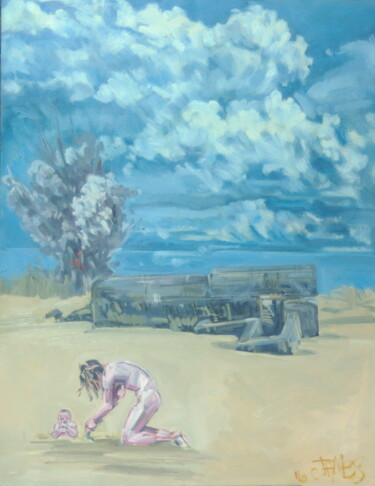 Malerei mit dem Titel "chain of events" von James Wardroper, Original-Kunstwerk, Öl