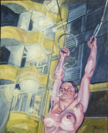 Картина под названием "olympic lowlife" - James Wardroper, Подлинное произведение искусства, Масло