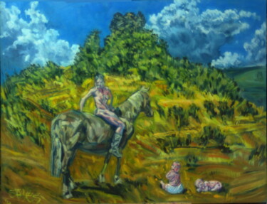 Painting titled "dropped off" by James Wardroper, Original Artwork, Oil