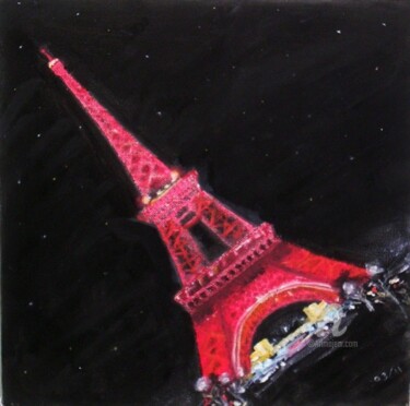 Peinture intitulée "LA TOUR EFFEIL Paris" par Vera, Œuvre d'art originale, Huile