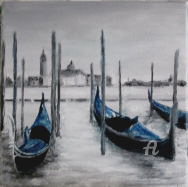 Painting titled "VENISE" by Vera, Original Artwork, Oil