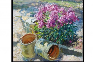 Malerei mit dem Titel "Hot summer 2010" von Vera Lagutenkova, Original-Kunstwerk