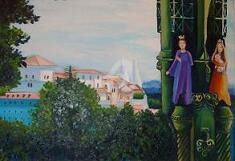 Pintura intitulada "Histórias em Sintra" por Vera Marantes, Obras de arte originais