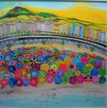 Pintura intitulada "Copacabana num domi…" por Veramarina, Obras de arte originais, Óleo