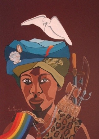 Pintura intitulada "YA ÁFRICA" por Vera Marques, Obras de arte originais