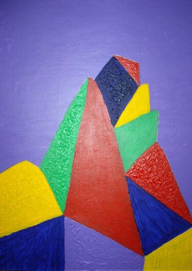 Painting titled "The energy mountain." by Veranika Bo, Original Artwork