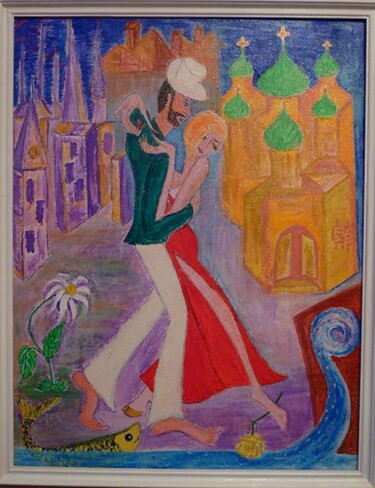 Картина под названием "Tango with Orlandina" - Veranika Bo, Подлинное произведение искусства, Акрил