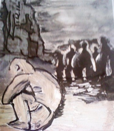 Pintura intitulada "solidão" por Vera Vilas Boas, Obras de arte originais, Óleo