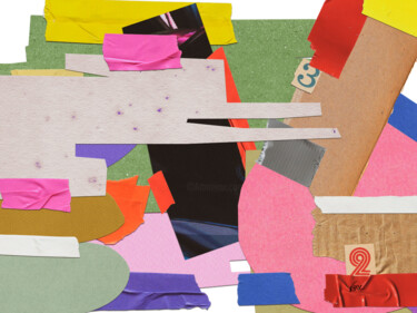 Collages titulada "Colors" por Vercmagnus, Obra de arte original, Collages Montado en Bastidor de camilla de madera
