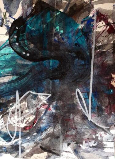 Pintura intitulada "Abstract - blue haze" por Vercmagnus, Obras de arte originais, Acrílico