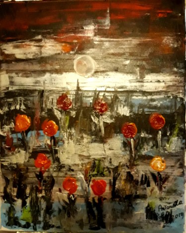 Pintura titulada "....di notte" por Antonella Poleti, Obra de arte original