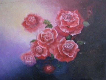 Peinture intitulée "Bouquet de roses" par Jean Pierre Verdier, Œuvre d'art originale