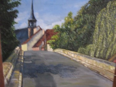 Peinture intitulée "Le "Pont Rouge" de…" par Jean Pierre Verdier, Œuvre d'art originale