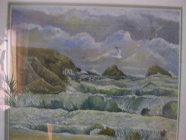 Peinture intitulée "rivage breton" par Jean Pierre Verdier, Œuvre d'art originale