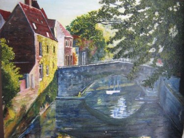 Peinture intitulée "Bruges" par Jean Pierre Verdier, Œuvre d'art originale