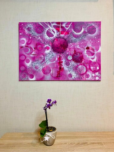 Malerei mit dem Titel "Pinkpower" von Verena Schwedler, Original-Kunstwerk, Acryl