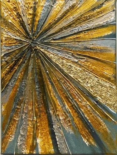 Painting titled "Gold Lines" by Verena Schwedler, Original Artwork, Acrylic