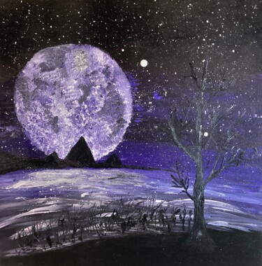 Картина под названием "Night" - Verena Schwedler, Подлинное произведение искусства, Акрил