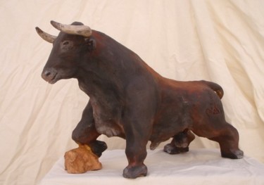 Sculpture intitulée ""Ferdinand le toro"…" par Gérard Verger, Œuvre d'art originale