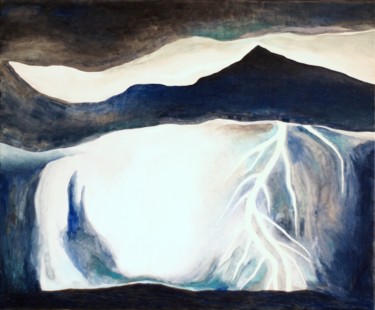 Peinture intitulée "Nuit d'orage" par Annabelle Verhaeghe, Œuvre d'art originale, Huile