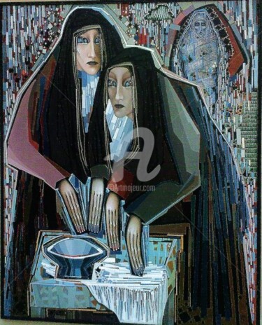 Painting titled "Марфа и Мария" by Vermishev, Original Artwork, Other