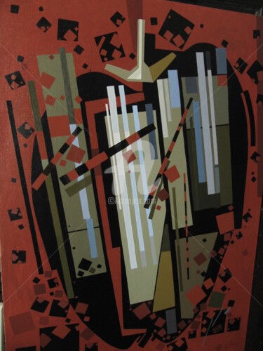 Картина под названием "Черное Яблоко" - Vermishev, Подлинное произведение искусства, Масло