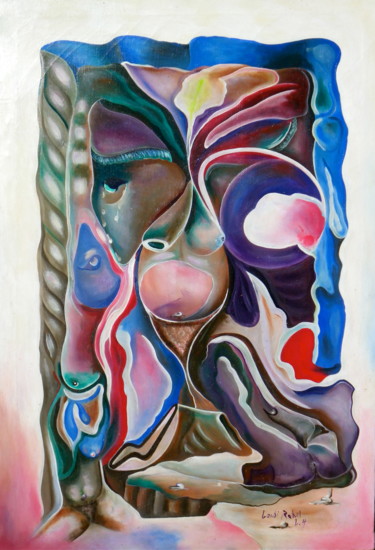 Peinture intitulée "Ti gout konsekans" par Vernet Daljuste, Œuvre d'art originale, Huile