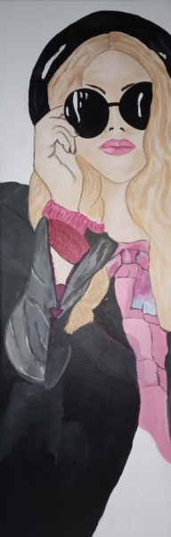 Pintura titulada "Tableau jeune fille…" por Laurence Vernet, Obra de arte original, Acrílico Montado en Bastidor de camilla…
