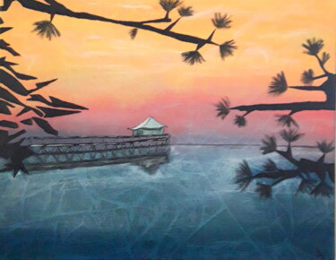 Pintura titulada "Paysage zen" por Laurence Vernet, Obra de arte original, Acrílico