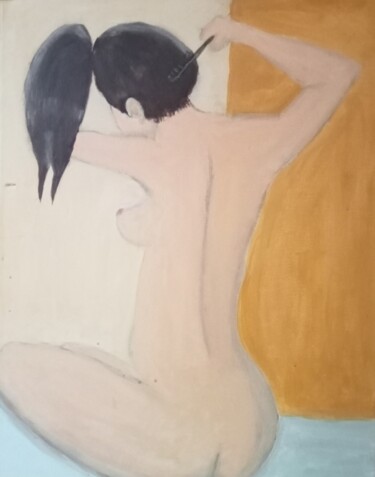 Painting titled "Mise en beauté" by Marina Verlo, Original Artwork, Acrylic