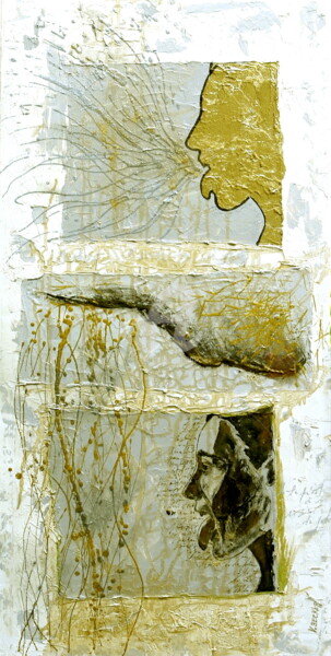 Peinture intitulée "Art brut N°4" par Vero Becker, Œuvre d'art originale, Huile