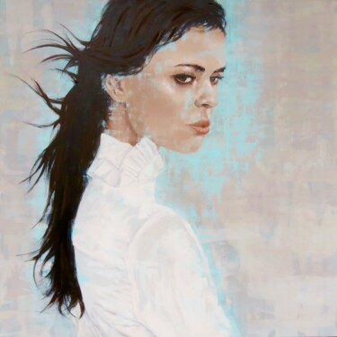 Картина под названием "Jeanne" - Véro Blaise, Подлинное произведение искусства, Акрил Установлен на Деревянная рама для носи…